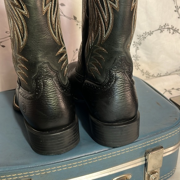 Men’s Black Ariat Square Toe Boots - size 12ee - Picture 8 of 9